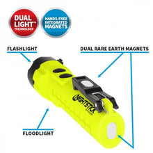 Load image into Gallery viewer, Nightstick - Intrinsically Safe Dual-Light Flashlight w/Magnets - 3 AA (not included) - Green - UL913
